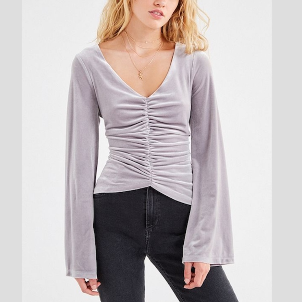 NWT UO Velvet Bell Sleeve Sweater